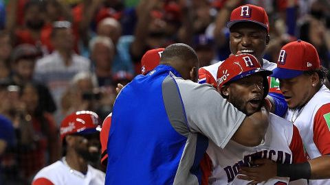 República Dominicana celebra la victoria frente a EEUU