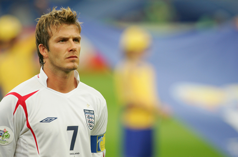 David Beckham fue la imagen del fútbol inglés durante una década, pero no pudo llevar a su selección a un triunfo internacional.