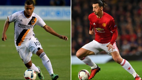 Giovani Dos Santos y Zlatan Ibrahimovic