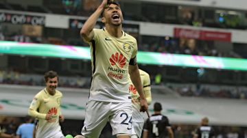 Peralta festeja el único gol del partido ante Monterrey.