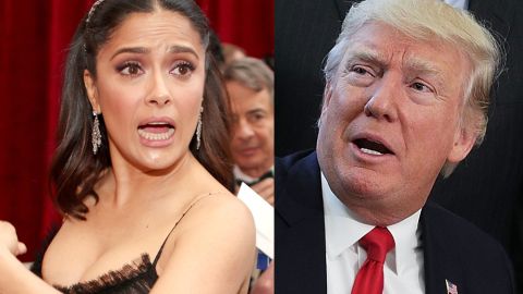 Salma Hayek y Donald Trump