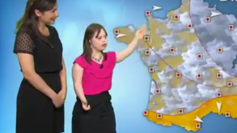 La joven presentó el clima en France 2.