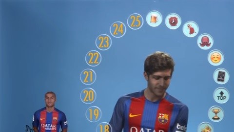 Sergi Roberto describe a sus compañeros con emojis