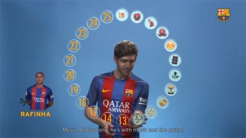 Sergi Roberto describe a sus compañeros con emojis