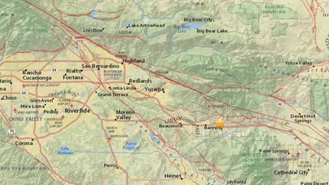 Se registró un sismo de 2.9 de magnitud en Cabazón, dijo el USGS.