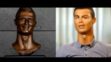 Cristiano Ronaldo se ve un tanto extraño con la forma de su busto