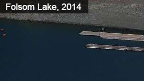 Así luce el lago Folsom antes y después de la lluvia.