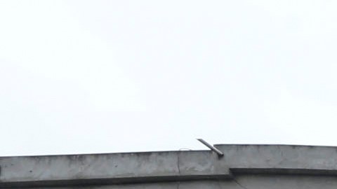 Dos hombres contemplan un edificio derrumbado por un sismo de alta magnitud en la ciudad de Portoviejo, en Ecuador.