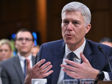 El juez Neil Gorsuch durante sus audiencias de confirmación en el senado. MANDEL NGAN/AFP/Getty Images