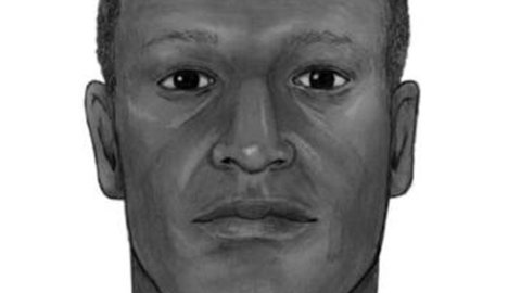 El Departamento de Policía de Pasadena publicó este bosquejo del hombre buscado.
