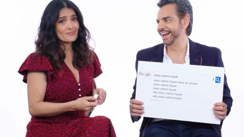 Salma Hayek y Eugenio Derbez realizaron una divertida entrevista