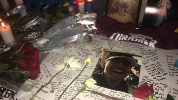 Oscar García, de 18 años, fue recordado durante una vigilia en su honor en Monrovia.