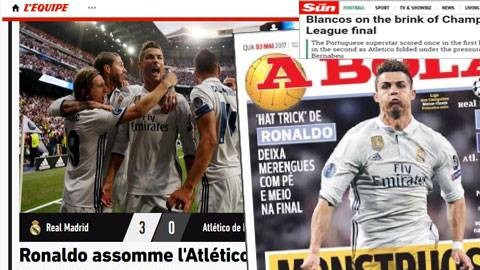 La prensa mundial destacó la actuación del atacante portugués Cristiano Ronaldo.