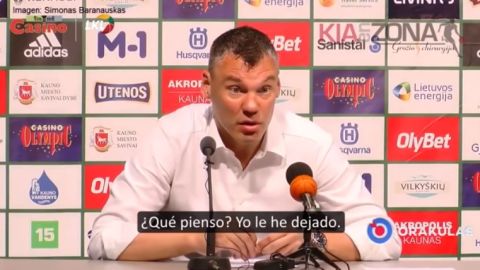 Sarunas Jasikevicius, técnico del equipo de baloncesto Zalgiris de Lituania