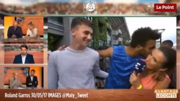 El tenista francés Maxime Hamou intentó besar a una periodista