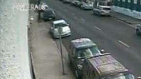 Captura de pantalla del video en el que Richard García agrede a Clinton Alford en Sur Los Ángeles.