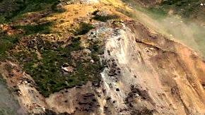 Deslizamiento en Big Sur. Suministrada por USGS.