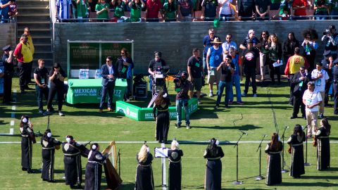 Protocolo, durante el partido de preparación entre la Selección Nacional de México y la Selección de Croacia.