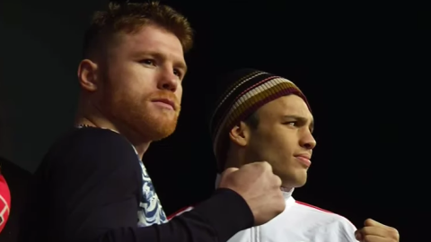 Canelo y Chávez Jr. estuvieron en la conferencia final antes de su pelea.