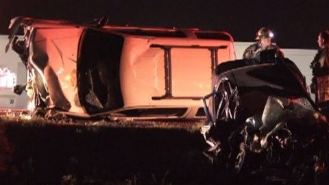 Imagen de los vehículos involucrados en el choque automovilístico.