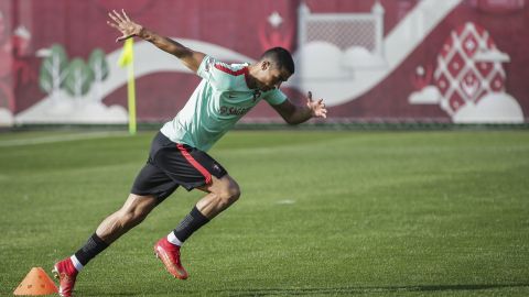 Cristiano Ronaldo entrena con la selección de Portugal