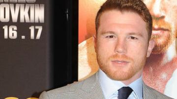 Shannon de Lima y Saúl "Canelo" Álvarez.