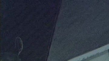 Imagen de ABC7 que muestra el estado en que quedó el auto dentro de la vivienda.