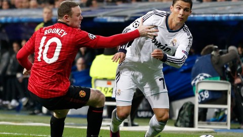 Wayne Rooney y Cristiano Ronaldo lucen muy diferentes.
