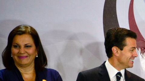 Los presidentes de México y Colombia durante una cumbre con países centroamericanos.  EZEQUIEL BECERRA/AFP/Getty Images