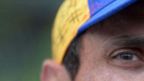 Henrique Capriles durante una de las marchas contra Nicolás Maduro.  FEDERICO PARRA/AFP/Getty Images