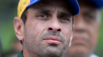 Henrique Capriles durante una de las marchas contra Nicolás Maduro.  FEDERICO PARRA/AFP/Getty Images