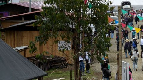 Vehículo de la ONU en zona transitoria de tropas de las FARC. RAUL ARBOLEDA/AFP/Getty Images