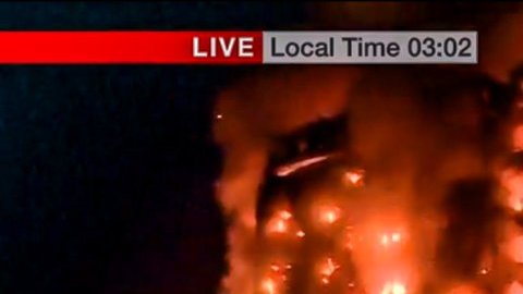 El incendio en una torre de viviendas del centro de Londres.