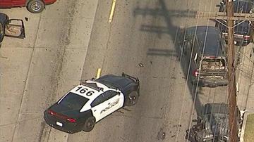 Vista aérea de la escena del crimen.