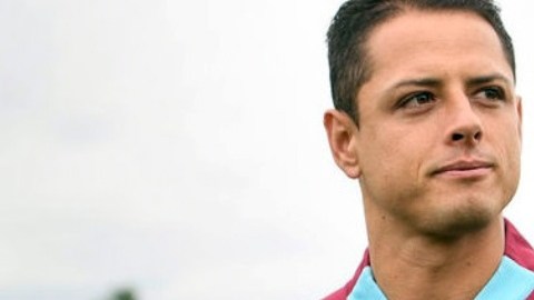 Javier Hernández, ya con los colores de los 'Hammers'.