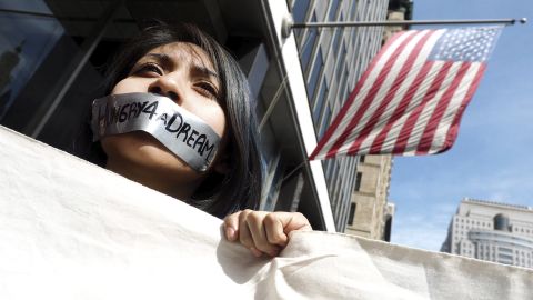 La protesta se lleva a cabo en la ciudad de Chicago