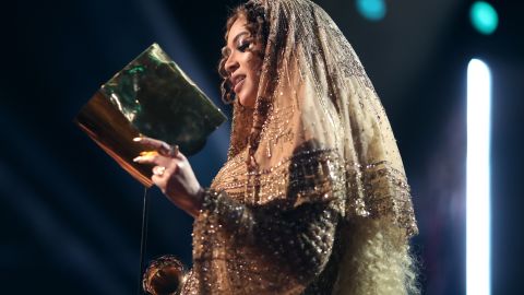 Beyoncé durante una entrega de los Premios Grammy