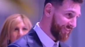 Leo Messi y el momento más emotivo de la noche.