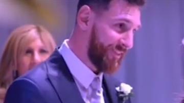 Leo Messi y el momento más emotivo de la noche.