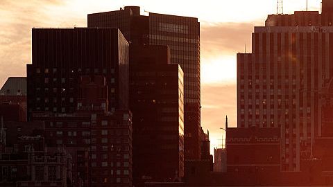 Sunset Alights Perfectly Between NYC Buildings During Manhattanhenge