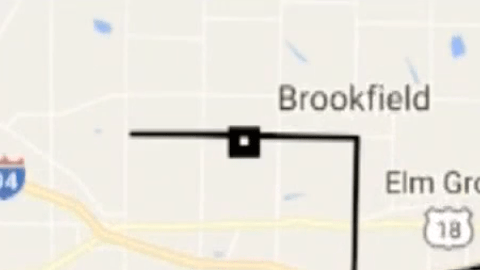 Recorrido de la pareja en Uber.