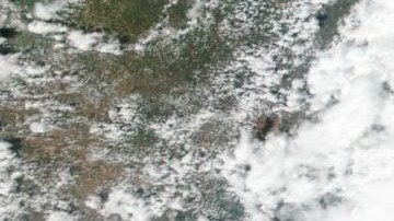 El huracán Harvey frente a las costas de Texas.