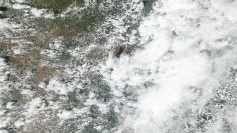 El huracán Harvey frente a las costas de Texas.