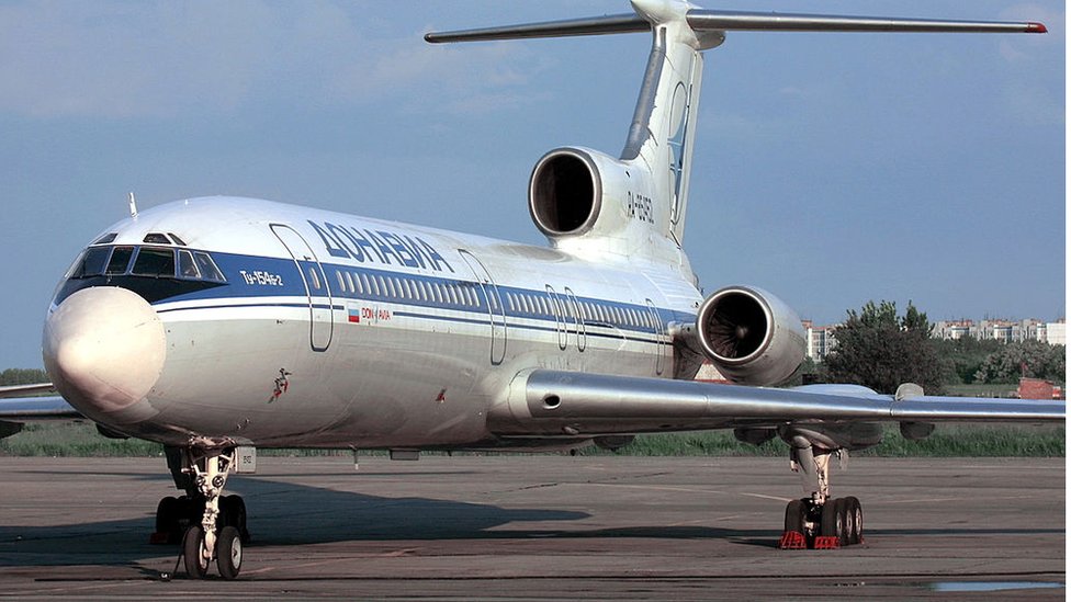 El avión utilizado fue un Tupolev Tu-154. 
