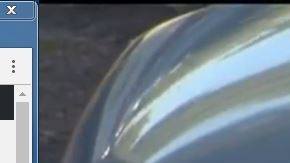 Daños en el coche de Uber.