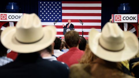 El presidente Trump dio su discurso en Missouri.