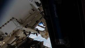 El astronauta de la NASA Jack Fischer fotografió el huracán Harvey desde el módulo de la cúpula la Estación Espacial Internacional.