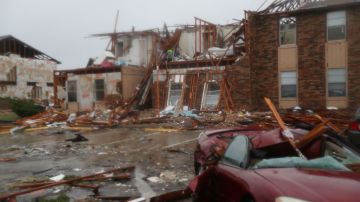 Edificios destruidos al paso del huracán Harvey en Rockport, Texas.