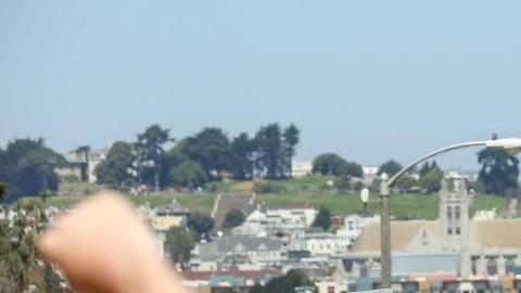 Cientos de manifestantes gritan no al fascismo en Alamo Square, SF