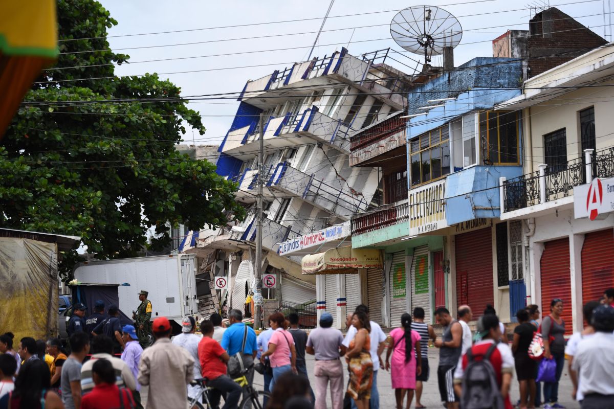 El sismo destruyó el hotel "Ane Centro" en el municipio de Matías Romero, en Oaxaca. 